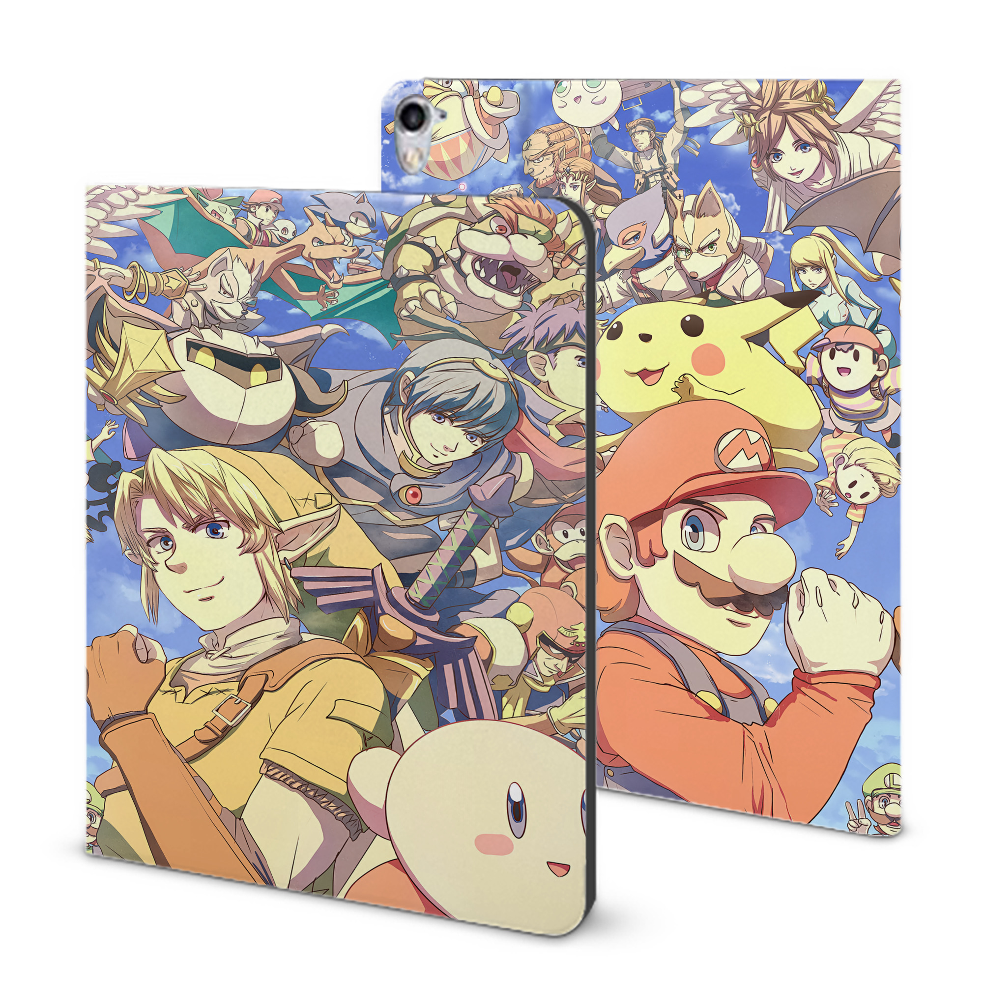 （画像用） ポケットモンスター Pokémon IPad ケース ブック型 PUレザー TPU 耐衝撃 軽量 薄型 ペン収納なし 全面保護 IPad 各モデル対応